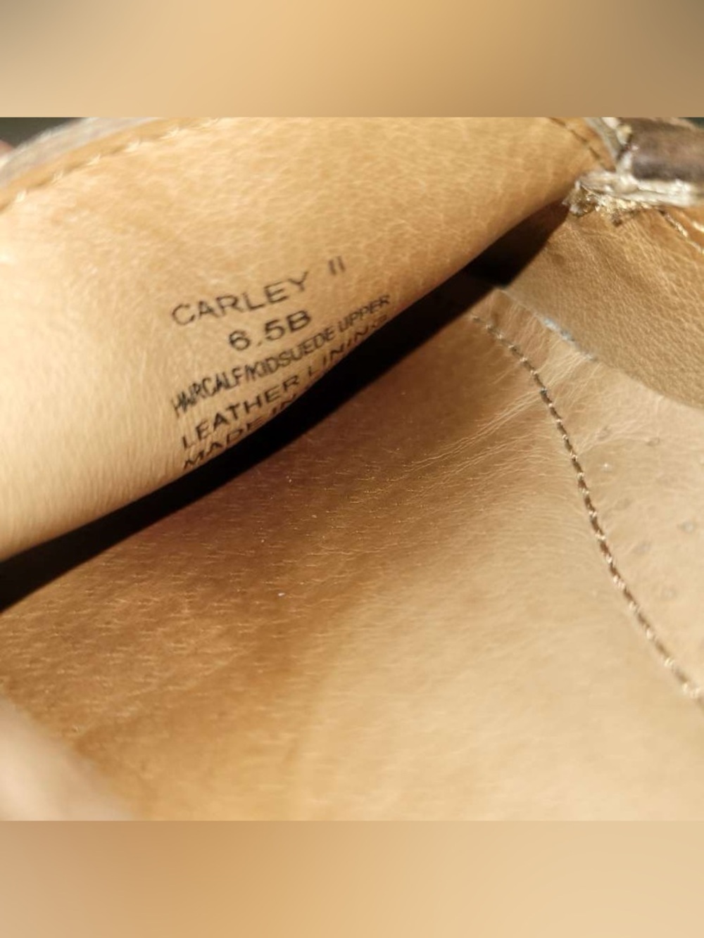 Ralph Lauren Carley II Leopard Hair On Hide Leather Penny Loafers Women’s 6.5 - Picture 10 of 10